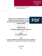 Impacto de Las Estrategias Del Aprendizaje Orientado en Proyectos en La Calidad de La Redacción de Textos Funcionales en Estudiantes Universitarios