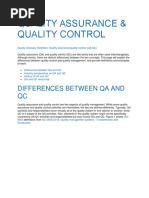 Asq Quality Assurance VS Quality Control