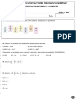 Exercícios de Matemática 4 Bimestre 6 Ano