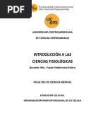 ICF. Clase 2. Fisiología Celular. Organización Morfofuncional Celular. Agenda de Trabajo.