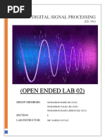 (Open Ended Lab 02) : Digital Signal Processing