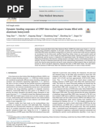 Dynamic Bending Response of CFRP Thin Walled Square Beams Filled With Aluminium Honeycomb