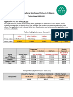 The International Montessori School of Albania: Tuition Fees 2020-2021