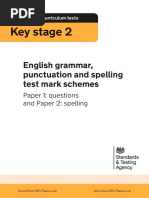 ks2 English 2016 Grammar Punctuation Spelling Marking Scheme