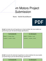 Random Motors Project Submission: Name - Rohith Muralidharan