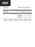 Statement of Earning & Deductions: Congo Bomoko