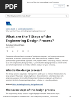 What Are The 7 Steps of The Engineering Design Process?: Career Guide