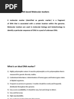 DNA Based Molecular Markers