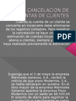 Cancelación de Cuentas de Clientes