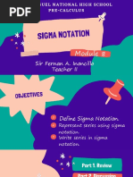 Pre Calculus Module 8 Sigma Notation