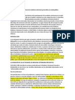 Evolución Histórica de La Medicina Veterinaria Preventiva y La Salud Pública