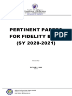 Pertinent Papers For Fidelity Bond (SY 2020-2021) : Department of Education