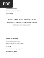 La Cadena de Valor en La Estretegia Operacional de Servicios - Asignación 3 Ultima