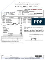 Certificate of Registration: 308192 2nd Semester AY 2021-2022