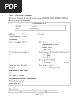 Mock Test 5: Question 1: Complete The Notes Below by Writing NO MORE THAN THREE WORDS in The Spaces Provided. (14 Points)