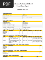 Cat Electronic Technician 2020B v1.0 Product Status Report