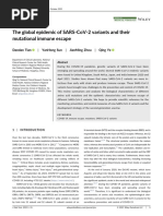 The Global Epidemic of SARS CoV 2 Variants and Their