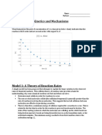 Kinetics and Mechanisms POGIL