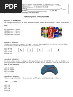 Atividade Diagnóstica Matemática