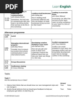 LearnEnglish Reading B1 A Conference Programme 2