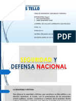 Presentación (SEGURIDAD Y DEFENSA NACIONAL)