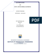 Lecture Notes ON Plant Layout and Material Handling: B.Tech Viiii Sem JNTUH R15 - 2018-2019