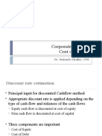 Corporate Finance Cost of Capital: Dr. Avinash Ghalke, CFA