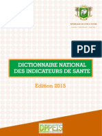 DICTIONNAIRE DES INDICATEURS DE SANTE 2015 Final