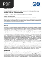 SPE-187855-MS Study of The Efficiency of Methods For Enhanced Condensate Recovery, Based On Reservoir Simulation Models