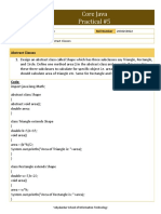 Core Java Practical #5: Abstract Classes