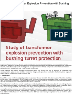 Study of Transformer Explosion Prevention With Bushing Turret Protection