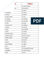 French Vocab List