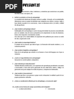 Banco de Preguntas para Un Examen de Antropología.