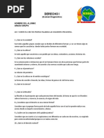 Examen Diagnostico Derecho 1