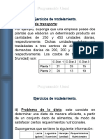 Ejercicios de Formulacion de Modelo