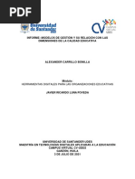 Informe: Modelos de Gestión y Su Relación Con Las Dimensiones de La Calidad Educativa