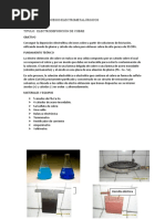 Práctica Electrodeposición de Cobre (Lab)