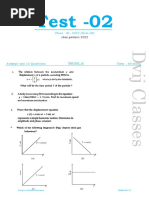 Test - 02: Class: XI - 2022 (Term-02)