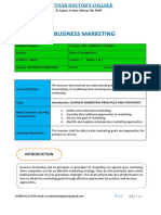 Business Marketing Module 1 - Principles of Marketing and Strategies