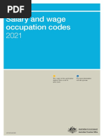 Salary and Wage Occupation Codes 2021