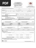 Fencing Permit: FP No. Application No. Building Permit No