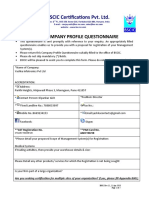 B001 Company Profile Questionnaire R11