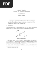 Complex Numbers Geometry and Algebra of