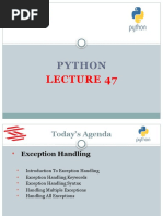 Lecture-47 (Exception Handling)