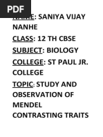 Biology Investegatory Project 4