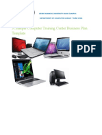 A Sample Computer Training Center Business Plan Template