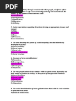 Sociology 100 Ques & Ans