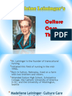 Leininger 1 - Culture Care Theory