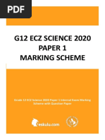 G12 Ecz Science 2020 Paper 1 Marking Scheme