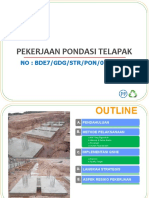 Metode Pekerjaan Pondasi Telapak (Foot Plat)